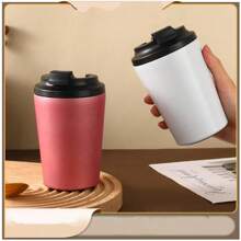 380ml/12.8oz Minimalist High-End Double-Layer Stainless Steel Vacuum Insulated Coffee Mug, Business/Office/Outdoor Travel Gift, Couples Summer Sports Water Bottle - Multicolor - View 5