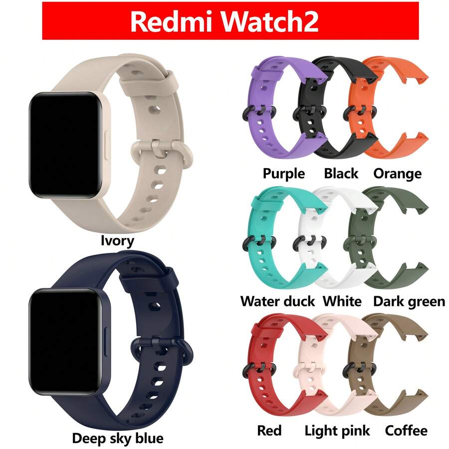 Silicone Straps Compatible With Redmi Watch 2 Lite Poco Watch Replacement Watchband Bracelet Compatible With Xiaomi Watch Lite With Screen Protector