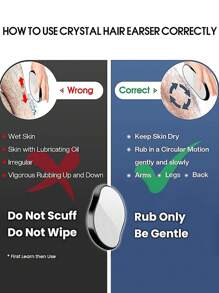 1pc New Crystal Hair Removal Painless Hair Removal Tool Exfoliating Ladies Painless Physical Hair Removal Machine Manual ,Hair Products And Accessories For Barber Salon Beauty Travel Essentials