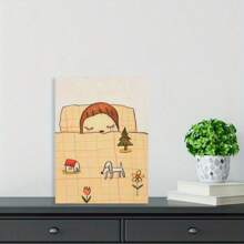 1 Pc Nara Miichi Dreamtime Painting Wood Frame Canvas Painting Thickness 2.25cm /0.9 Inches High Quality Wall Art Printed Poster Directly Hanging Wall Pictures Decorate Home Gifts, Living Room, Bathroom, Bedroom, Kitchen