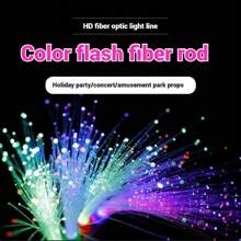 Colorful Fiber Optic Sticks, 24-Piece Set, Featuring 3 Lighting Modes And Frequency-Changing Flashing. Shines Brighter At Night, Handheld Sparkler LED Sticks, Suitable For Bars, Parties, Concerts, And Other Glow Stick Support Props. - 24顆 - 查看 7