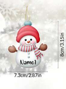 Personalized 2D Acrylic Christmas Snowman Tree Ornaments, Custom Ornaments With Names ,Customized Xmas Decorations Ornament Gifts, Customized 7 Colors Snowman Xmas Tree Hanging Tags With Family Name,Personalized Gifts, Christmas Gifts,Personalized Christmas Ornaments,