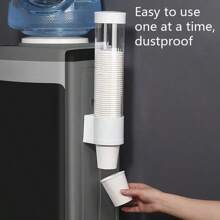 No-Drill Universal Disposable Cup Holder, Auto Drinking Cup Dispenser, Paper Cup Rack, Wall Mounted, Household & Water Dispenser Cup Organizer