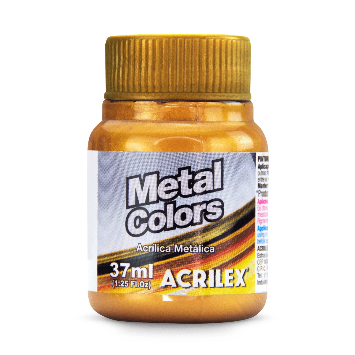 Metallic Acrylic Paint 37ml Metal Colors Acrilex - 老金 - 查看 1