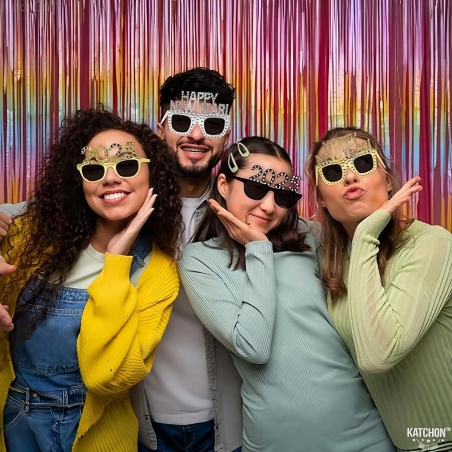 uczkymeng Happy New Year Glasses 2025 Pack Of 6 New Years Eve