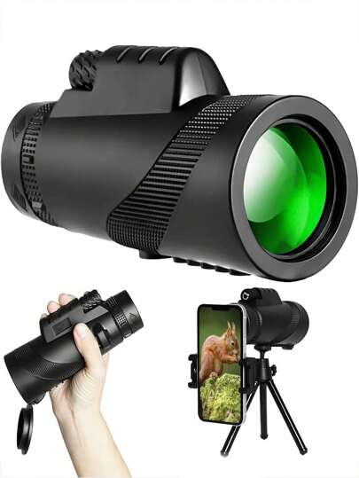 10x42 Monokular Teleskop, 80x100 Hochleistungs-Hochauflösendes Fernglas für Vogelbeobachtung, für Outdoor-Verwendung bei schlechter Beleuchtung und Nachtsicht, Geschenk für Männer