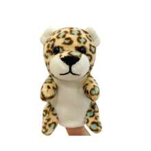 Muñecos de peluche con forma de dedos de León, Tigre, Elefante, Jirafa y Cabra, títeres de animales del bosque para espectáculos