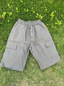 Men's Streetwear CARGO Bermuda Shorts With POCKET - Xám - Xem 2
