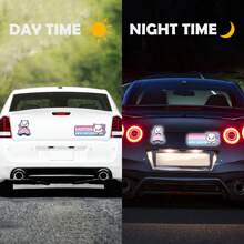 4 件粉色新款司机猫磁性贴纸套装卡通风格神经质宠物猫防水汽车磁性贴花装饰适用于室内冰箱室外汽车最佳礼物