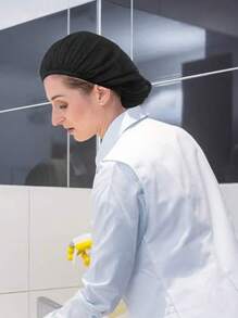 8 件装厨师帽，可调节烹饪厨房厨师帽，可重复使用可洗网状发网，透气男女通用食品服务工作帽，非一次性