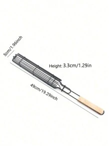 1 pieza Rejilla de acero inoxidable para barbacoa para campamento al aire libre - Negro - Ver 2