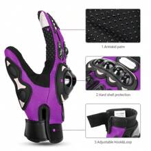 Motorcycle Gloves, Cycling Gloves, Touchscreen Cycling Gloves, Motorcycle Protective Gear, Anti-Fall Anti-Slip Motorcycle Gloves, Outdoor Cycling Accessories, Essential For Cyclists, Gift For Male And Female Riders - Multicolor - View 7