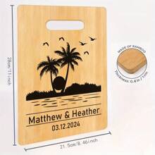 1 Peça Tábua de Corte, Tábua de Corte de Bambu, Tábua de Corte Personalizada, Tábua de Corte Criativa Personalizada, Utensílios de Cozinha, Decoração de Cozinha, Presente do Dia das Mães, Presente de Aniversário do Dia dos Pais