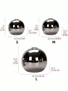 1pc Plating Golden Ball Ceramic Vase Home Decoration Ornaments Crafts Flower Pot Art Hydroponic Vases Home Decoration Ornament Gift Room Decor Flower Vase Glass Vase