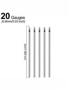 2/5/10PCS 14G Piercing Needles, Hollow Needles Stainless Steel Disposable Sterile Piercing Needles For Belly Navel Ear Cartilage Nose Lip Tongue Nipple Piercing