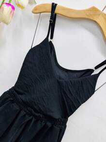 Women's Blouse Sleeve Shorts Set - Black - View 3