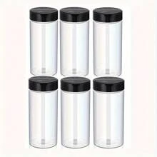 400ml Plastic PET Transparent Reusable Spice Jar With Dual Lids, Herb & Spice Storage Container With Sprinkler