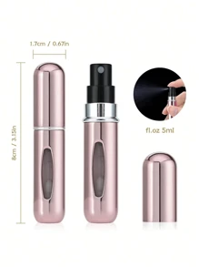 6pcs/5Pcs/4pcs/3Pcs/1Pc 5ML Perfume Refillable Bottle,Refillable Perfume Atomizer Bottle,Perfume Travel Spray Bottling Dispenser,Mini Portable Empty Liquid Container ,Travel Essentials ,Travel Organizer For Beach ,Summer Vacation Back To School
