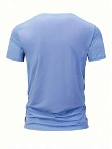 Men's City New York T-Shirt 100% Cotton Printed Shirt Casual Blouse - 淺藍色 - 查看 2