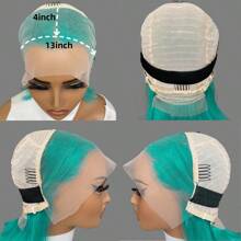 Cadet 蓝色蕾丝前假发 真人发鲍勃 10 英寸真人发假发 透明 13x4 蕾丝前假发 女士中分