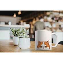 Cat Funny Ceramic Coffee Mug Tea Cup, 11 OZ, Christmas Birthday Gifts For Friends Family Cat Lovers