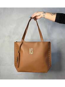 Women's Shoulder Bag Backpack Party Document Holder Kit 4 Pieces Priced At 1 - 駝色 - 查看 5