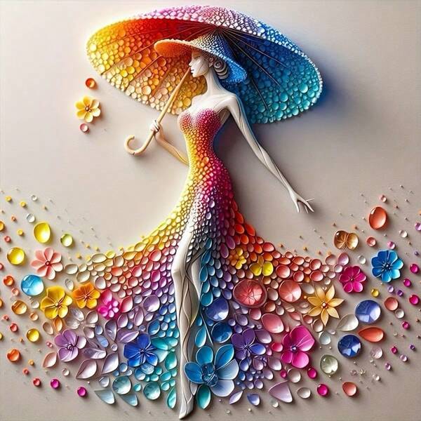 5D Frameless Diamond Painting Kit - Full Diamond Round Diamond, Suitable For DIY Embroidery Art And Cross Embroidery Craft - Suitable For Beginners And Adults - Home Wall Decoration