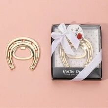 1pc New Creative Metal Wine Bottle Opener, Valentine's Day Gift, Wedding Favor, Birthday Party Supplies, Desktop Decor, For Outdoor, Camping