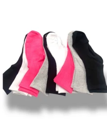 Kit 12 Pares Meia Cano Longo Masculino e Feminino, Cores Sortido