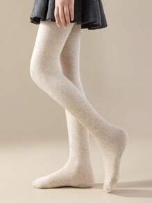 1 Pair Children/Teens Thick Tights, Autumn/Winter Essential With Non-Slip Sole, Suitable For Ages 2-16