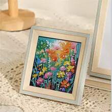 1 bộ 5D DIY Bộ tranh kim cương có họa tiết hoa với các tinh thể hình tròn và độc đáo, Không khung, Trang trí nghệ thuật khảm kim cương thủ công, Nghệ thuật trang trí tường nhà và thủ công, Quà tặng sáng tạo - Nhiều màu - Xem 9
