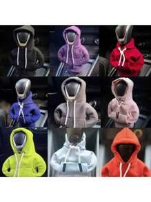 Bat Shift Lever Collars Hoodie Car Gearshift Lever Cover Change Lever Sweatshirt Gearshift Cover Hoodie Gear Knob Sweater