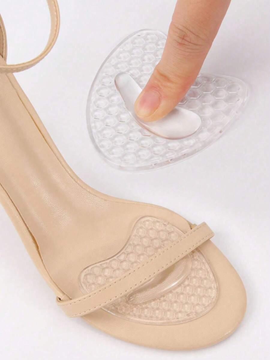 1 Pair Women Summer Sandals Forefoot Pads - Anti-Slip High Heel Cushion, Self-Adhesive Cooling Foot Care Pads