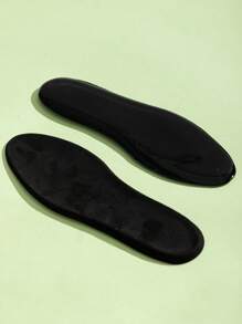 1 Pair Silicone Suede Shoe Insoles, Beige/Black/Transparent, Shock-Absorbing, Anti-Slip, Soft And Comfortable, Fits Sports Shoes, High Heels And More