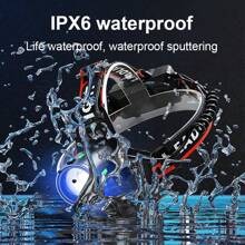 The Most Powerful 30W LED Rechargeable Flashlight LED Headlamp Camping Headlamp Strong Light Using 18650 Battery Hunting Headlamp Hiking Front Lantern, Camping Accessories