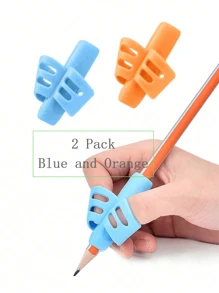 Pencil Grip, Handwriting Posture Correction Holder, Ergonomic Writing 3-Pack: Blue, Green, Orange), Suitable For Office, School, Drawing, Markers, Stationery, Universal Writing Training Tools, Professional Supplies For Learning And Work, Back To School, Gift For All Ages