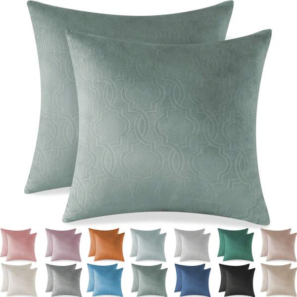  Ystyle Christmas 4 Pieces Velvet Cushion Covers Sofa Throw Pillow Cases Decorative Soft Pillow Covers Modern Comfortable Sturdy Cushion Covers For Sofa Bed Bedroom