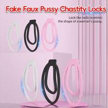 BDSM Clip Panty Chastity For Male Mimic Female Pussy Chastity Device Light Plastic Trainingsclip Cock Cage Adult Sex Toys
