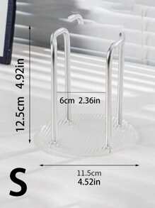 1pc Acrylic Disposable Cup Holder, Easy Install Desk Cup Storage Rack For Home, Restaurant, Office Use