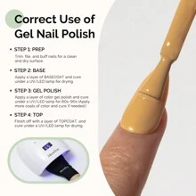 Hema Free Gel Nail Polish 0.5 Fl Oz – UV Soak Off Manicure, Salon-Quality DIY Nail Art, Gentle Formula For Sensitive Nails - Champagne - View 5