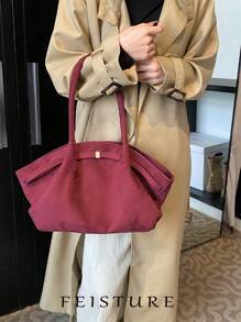 1 pezzo FEISTURE Borsa a spalla a forma di raviolo rosso ancora, borsa di alta qualità con ampia capacità adatta per pendolarismo quotidiano, ideale per ragazze, donne, studenti universitari e impiegati, ottima per lavoro, attività, pendolarismo e San Valentino