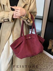 1 pezzo FEISTURE Borsa a spalla a forma di raviolo rosso ancora, borsa di alta qualità con ampia capacità adatta per pendolarismo quotidiano, ideale per ragazze, donne, studenti universitari e impiegati, ottima per lavoro, attività, pendolarismo e San Valentino