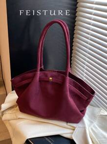 1 pezzo FEISTURE Borsa a spalla a forma di raviolo rosso ancora, borsa di alta qualità con ampia capacità adatta per pendolarismo quotidiano, ideale per ragazze, donne, studenti universitari e impiegati, ottima per lavoro, attività, pendolarismo e San Valentino
