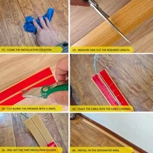 1 Stück 1,18x39,37 Zoll PVC Kabel Kanalabdeckung mit Holzmaserung - selbstklebend, unsichtbar, schwer entflammbar, Kabelschutz für den Heimgebrauch