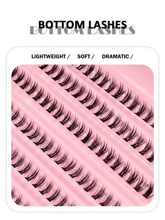 Asiteo 200 piezas Pestañas en racimo con rizo C - Aspecto natural, pestañas inferiores reutilizables, extensiones de pestañas DIY para principiantes fáciles de usar, calidad de salón, de larga duración, extensiones de pestañas postizas en racimo, racimos de pestañas, pestañas individuales, pestañas, pestañas postizas