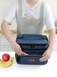 1/2pcs Insulated Lunch Bag, Thick Material, PEVA Leakproof Ice Pack, Large Capacity Portable Lunch Bag, Outdoor Picnic Bag, Essential For Back To School Season - Multicolor - View 7