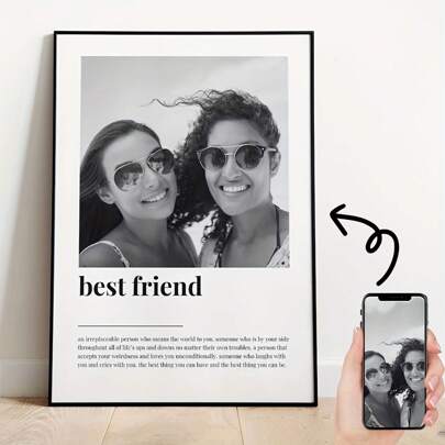 1 Stück personalisiertes Leinwandbild – rahmenloses Leinwandbild – Individuelles Poster "Schwestern & beste Freundinnen", perfekt für die Schlafzimmerdekoration und als einzigartige Geschenkidee, geeignet für Halloween, Thanksgiving, Schulabschluss usw. – 1 ungerahmtes Poster, Valentinstag, Valentinstagsgeschenk, Geburtstag, entspanntes Sommerleben, multifunktional, langanhaltend, dekorativ, wiederverwendbar, exquisit, stilvoll, hochwertig, einzigartig, für Valentinstag, Hochzeiten, Einweihungspartys, Weihnachtsdekoration, als Geschenk für die Wohnungseinrichtung