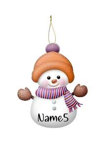 Personalized 2D Acrylic Christmas Snowman Tree Ornaments, Custom Ornaments With Names ,Customized Xmas Decorations Ornament Gifts, Customized 7 Colors Snowman Xmas Tree Hanging Tags With Family Name,Personalized Gifts, Christmas Gifts,Personalized Christmas Ornaments,