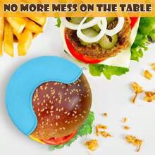 Molde de hamburguesa de silicona - Prensa de hamburguesa reutilizable, máquina de hacer sándwiches lavable, molde reutilizable para hamburguesas, rejilla expandible para hamburguesas