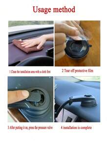 New Car Dashboard Phone Mount, 360 Degree Rotation, Auto Locking, Height Adjustable Compatible With IPhone, Android Phone, Gift For Birthday, Family, Friends Car Accessories, Car Phone Holder - Multicolor - View 7